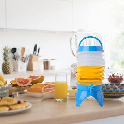 5.5L Outdoor Water Container Camping Folding Water Beer Juice Travel Bucket Use