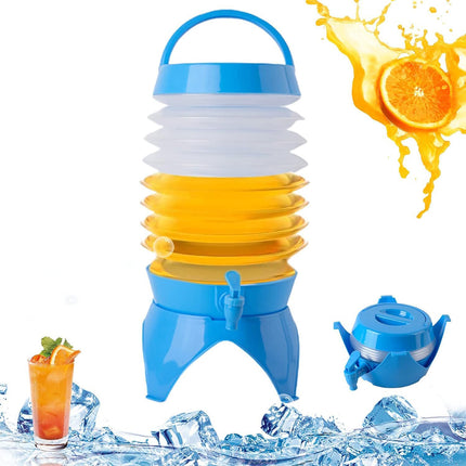 5.5L Outdoor Water Container Camping Folding Water Beer Juice Travel Bucket Use