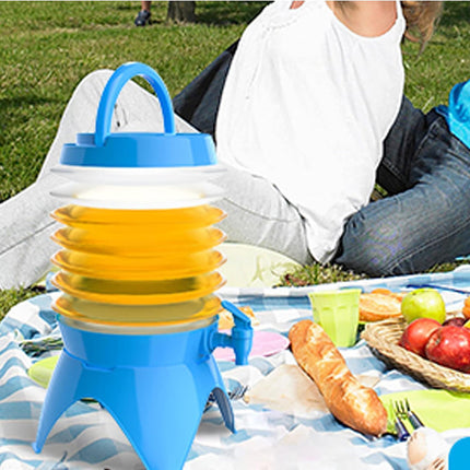 5.5L Outdoor Water Container Camping Folding Water Beer Juice Travel Bucket Use