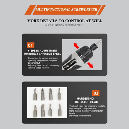 41 in 1 Electric Screwdriver Tool Set Durable Rechargeable for Home Repair Use