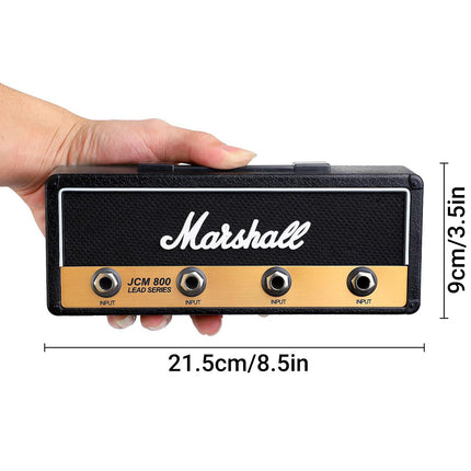 Guitar Plug Key Chain Wall Mount Holder Black Wall Storage Rack for Music Lovers