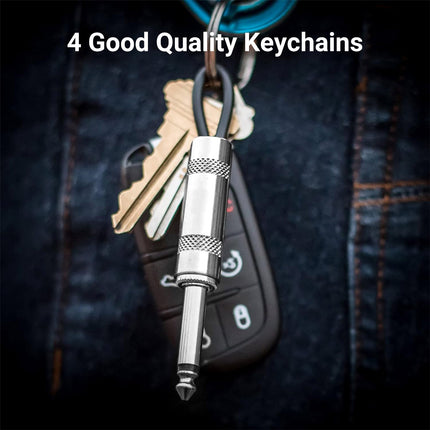 Guitar Plug Key Chain Wall Mount Holder Black Wall Storage Rack for Music Lovers