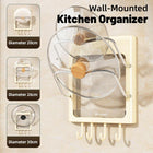 Wall Mounted Pot Lid Rack Multifunctional Household Storage Organizer Shelf