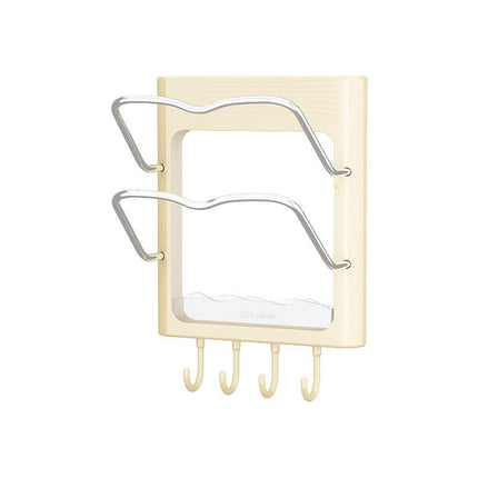 Wall Mounted Pot Lid Rack Multifunctional Household Storage Organizer Shelf
