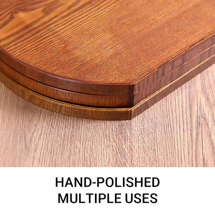 Semi Circular Solid Wood Serving Trays 2 Pack 36cm