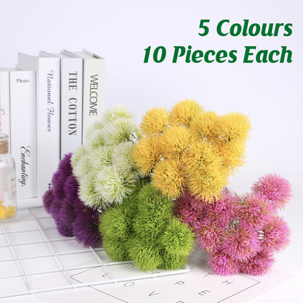 50 PCS Artificial Plants Plastic Flowers Home Decoration Muti Colours Realistic