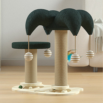 Cat Scratching Post Toy Turntable Climbing Frame Board Interactive Furniture