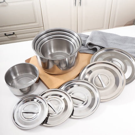 Stainless Steel Cooking Pot Set 5 Sizes with Lids