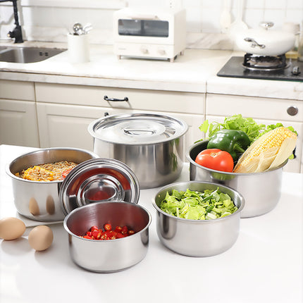 Stainless Steel Cooking Pot Set 5 Sizes with Lids