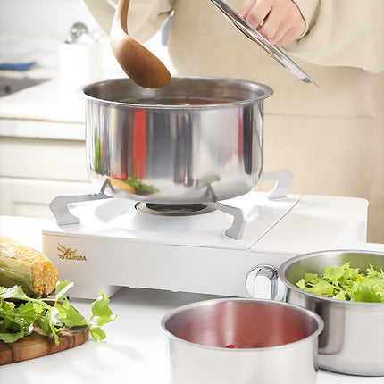 Stainless Steel Cooking Pot Set 5 Sizes with Lids