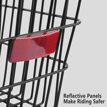 Bike Rear Basket Bicycle Back Schoolbag Holder Rear Mounted Bike Storage Carrier