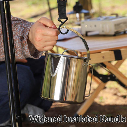 Portable Outdoor Kettle Coffee Teapot Camping Hanging Pot Cooker For Picnic