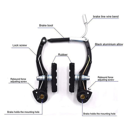 Mountain Bike V Brake Set Road Bicycle Front Rear Brake Kit Aluminum Parts Use