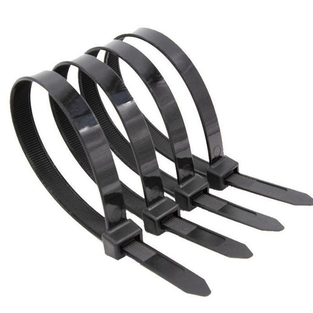 50X Cable Ties Zip Ties Nylon Uv Stabilised Black Cable Tie - Aimall
