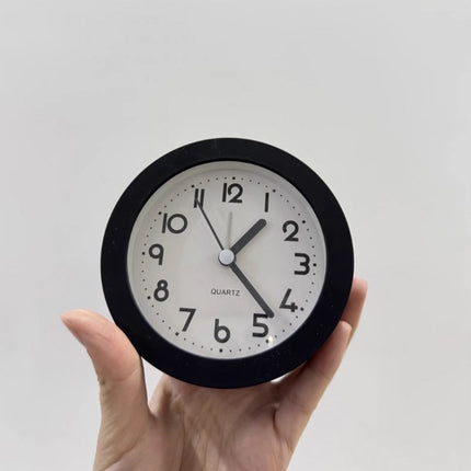 Silent Desktop Small Alarm Clock with Night Light Battery-Powered Durable