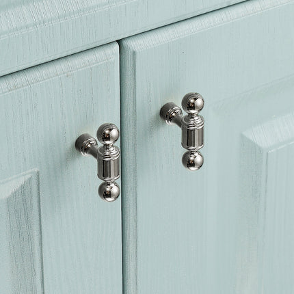 Silver Closet Handle Modern Round Ball Long Pull for Drawer Cabinet Door Use