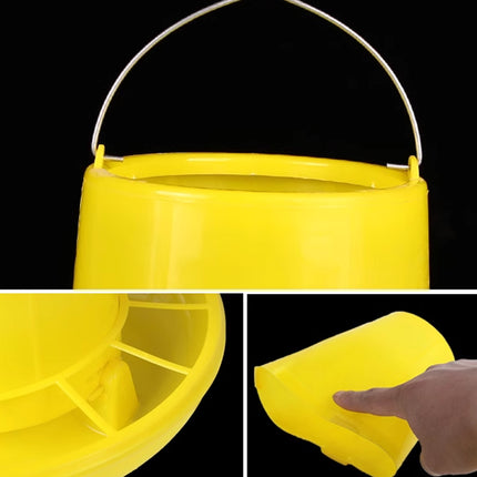 Chicken Feeder BucketPlastic Feeding Trough Bowl Farm Poultry Food Dispenser