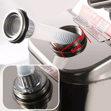 Stainless Steel Fuel Oil Drum Tank Silver 20L Diesel Gasoline Storage Container