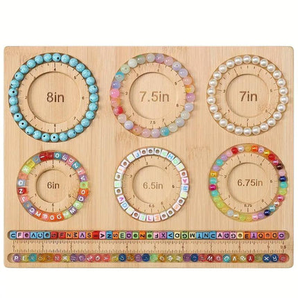 Wooden Beading Plate DIY Bead Design Plate String Crafting Bead Finishing Tool