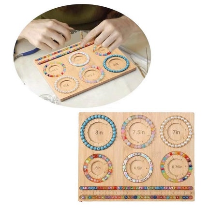 Wooden Beading Plate DIY Bead Design Plate String Crafting Bead Finishing Tool