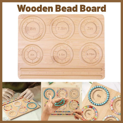Wooden Beading Plate DIY Bead Design Plate String Crafting Bead Finishing Tool