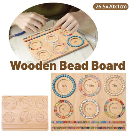 Wooden Beading Plate DIY Bead Design Plate String Crafting Bead Finishing Tool