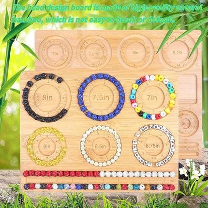Wooden Beading Plate DIY Bead Design Plate String Crafting Bead Finishing Tool