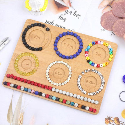 Wooden Beading Plate DIY Bead Design Plate String Crafting Bead Finishing Tool