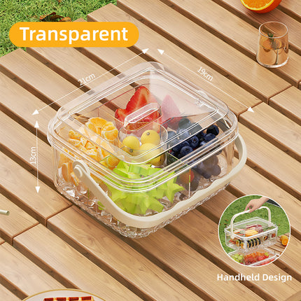 Portable Food Storage Box Large Capacity Lunch Container for Camping Picnic Use
