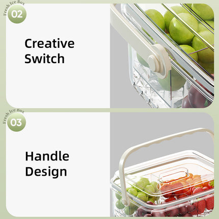 Portable Food Storage Box Large Capacity Lunch Container for Camping Picnic Use