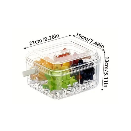 Portable Food Storage Box Large Capacity Lunch Container for Camping Picnic Use