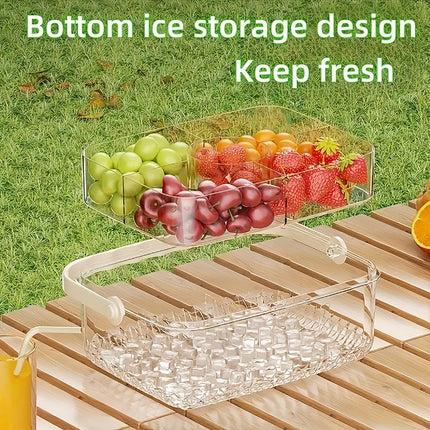 Portable Food Storage Box Large Capacity Lunch Container for Camping Picnic Use