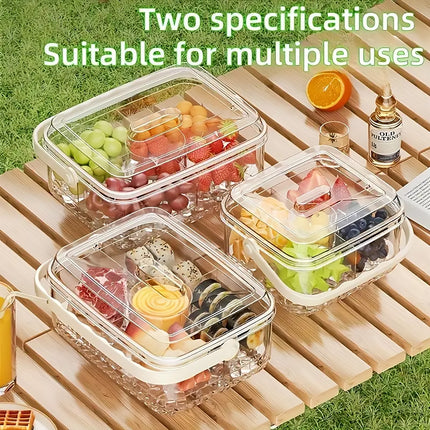Portable Food Storage Box Large Capacity Lunch Container for Camping Picnic Use