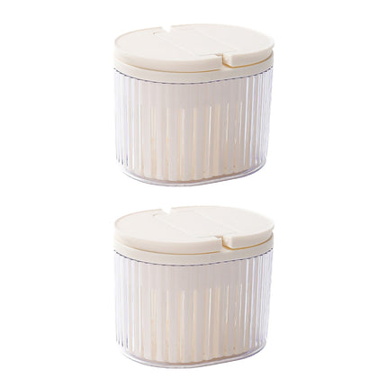 Storage Box 2PCS with Lids Sealed Organizer Kitchen Refrigerator Household Use