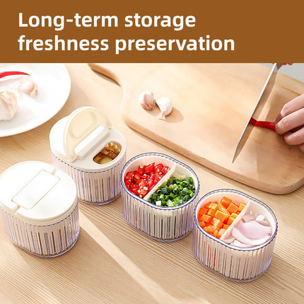 Storage Box 2PCS with Lids Sealed Organizer Kitchen Refrigerator Household Use