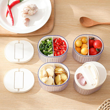 Storage Box 2PCS with Lids Sealed Organizer Kitchen Refrigerator Household Use