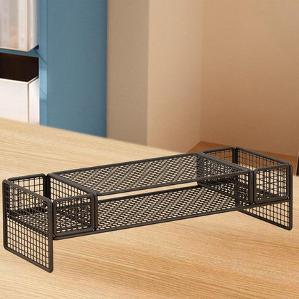 Monitor Laptop Height Riser with Storage Shelf for Home Office Space Saving Use