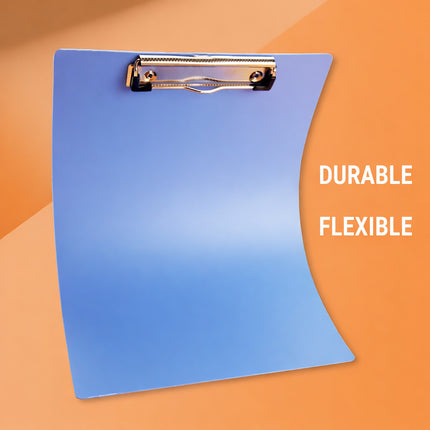 A4 PP Clipboard Set of 10 Hanging Menu Clip Writing Pad Board Blue Folder