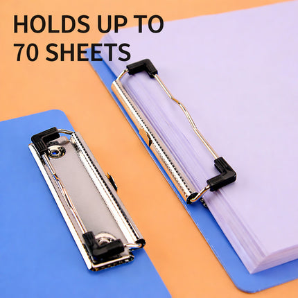 A4 PP Clipboard Set of 10 Hanging Menu Clip Writing Pad Board Blue Folder