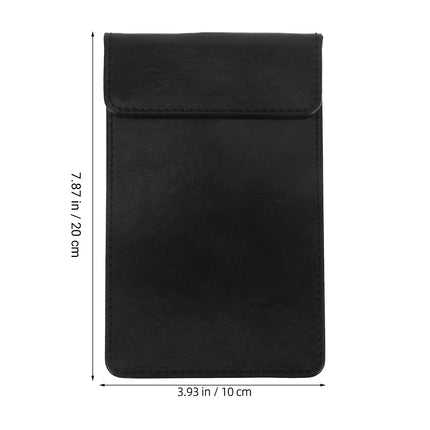 Faux Leather Bill Receipt Holder Clip Set of 6 Magnetic Waterproof Menu Pad