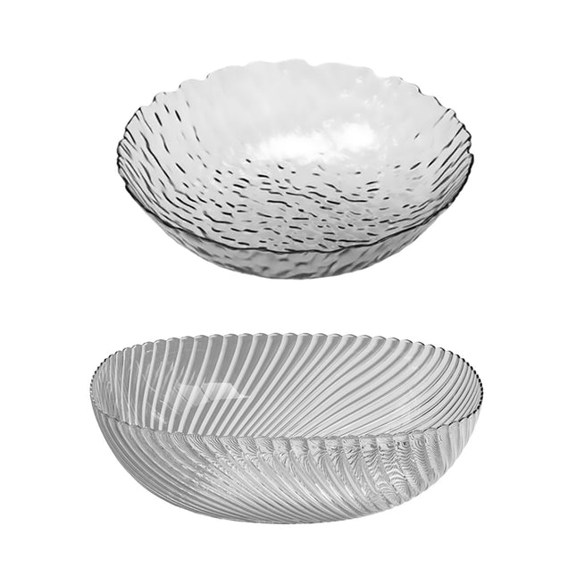 Clear PET Fruit Snack Bowls 12 Pack 2 Pattern Set