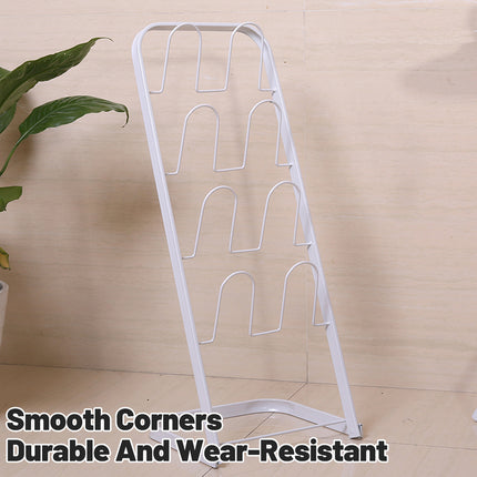 Metal Floor Standing Slipper Rack for Entryway Hallway Bathroom Space Saving