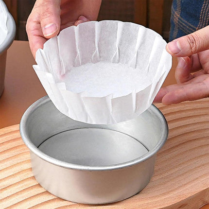 100PCS Non Folding Non Stick Oil Proof Cake Paper Tray Baking Food Serving Plate