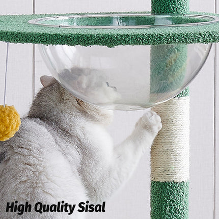 Cactus Shape Cat Tree Climbing Tower Scratching Board Nest for Kitten Play Rest
