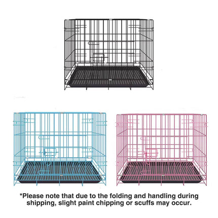 Metal Dog Crate Pet Cage with Divider for Puppies Cats Kennel Indoor Pet House