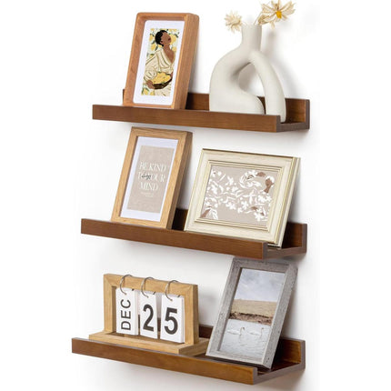 Wall Mounted Floating Storage Shelves Wood Rack Display Shelf Home Organization