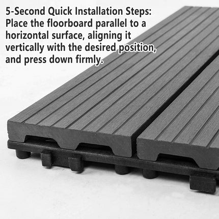 20PCS Interlocking Floor Tiles Plastic Wood Material for Room Gym Garage