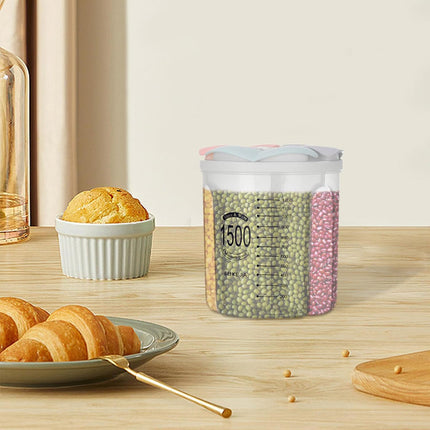 Kitchen Storage Box Transparent with Lid Food Container Tank Pantry Organizer