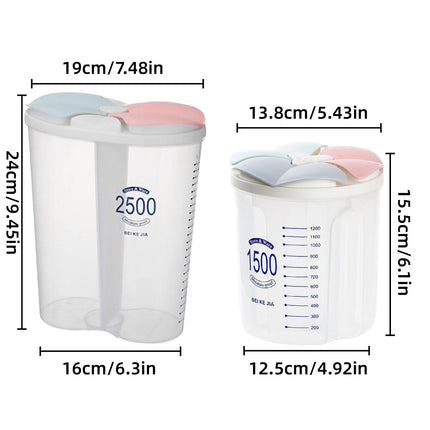 Kitchen Storage Box Transparent with Lid Food Container Tank Pantry Organizer