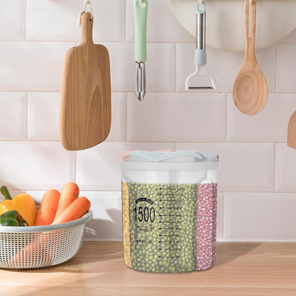 Kitchen Storage Box Transparent with Lid Food Container Tank Pantry Organizer